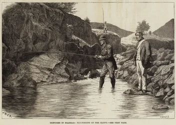 Sketches in Braemar, Fly-Fishing on the Cluny